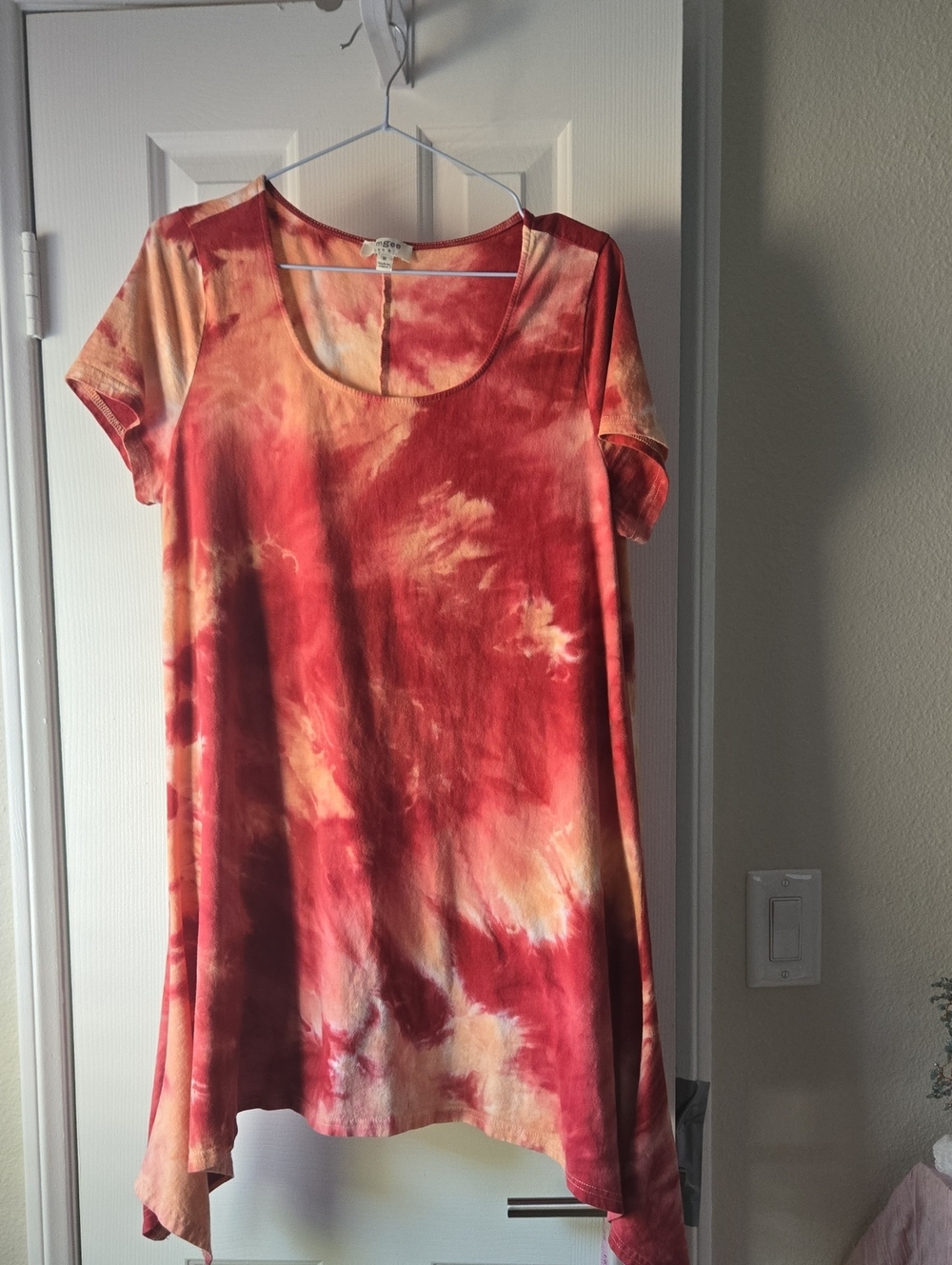 Umgee Tie-Dye Shark Bite Hem Tunic Top | Women’s Medium | 100% Cotton